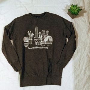 Grey graphic pullover